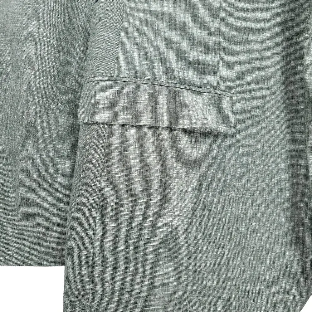 Bar III Mens Slim Fit Suit Jacket Blazer 44R Green Solid Linen Cotton Blend NWT